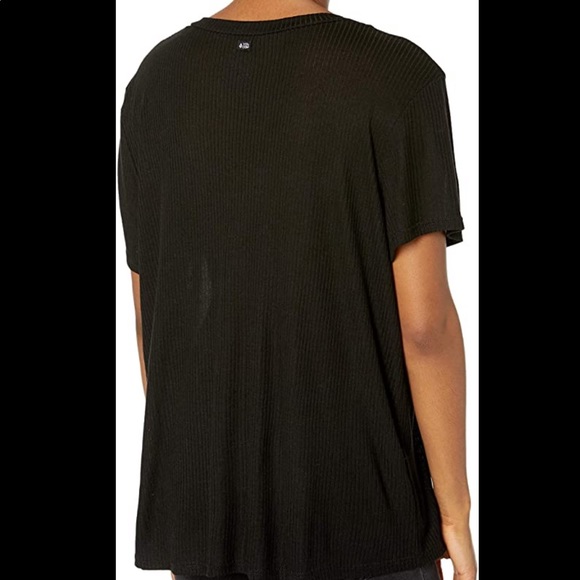 Black Ribbed Volcom T-shirt - Picture 4 of 6